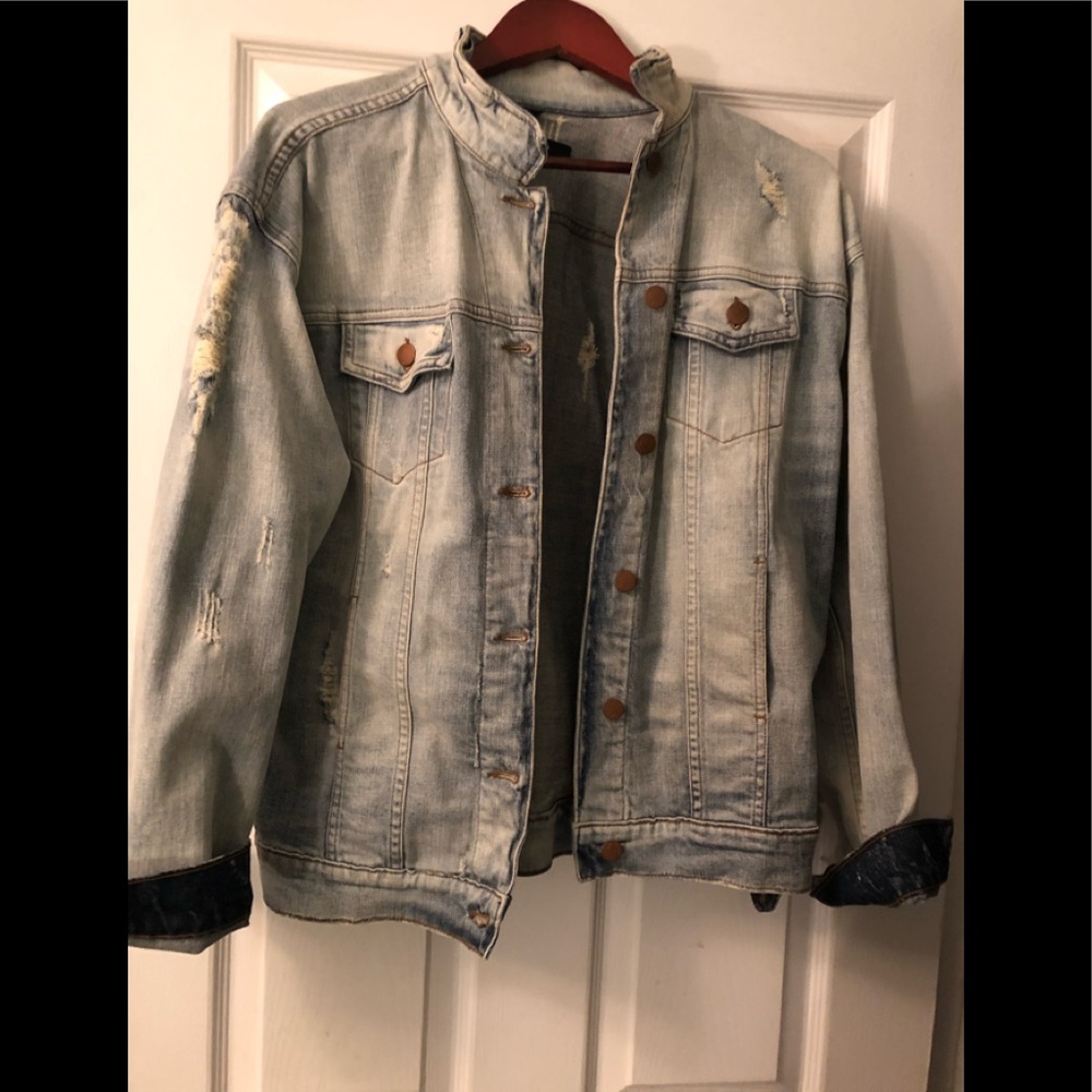 Ladies JBrand distressed denim jacket